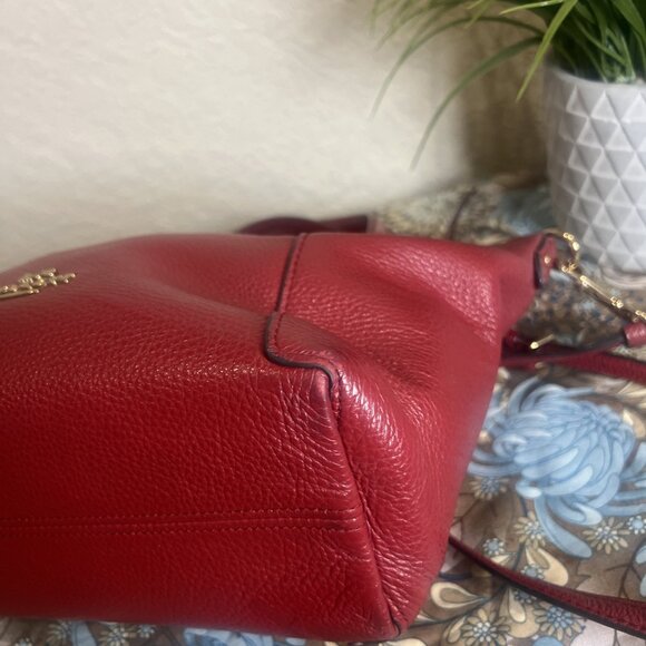 Coach (2021) Kacey Satchel Red Apple Crossbody Handbag - Picture 7 of 16